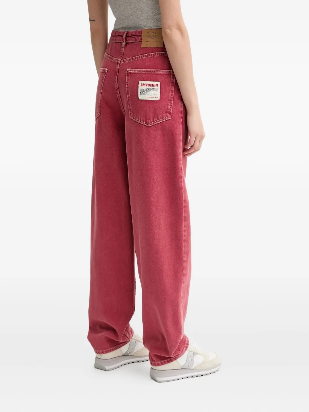 American Vintage wide-leg cotton jeans - Rood