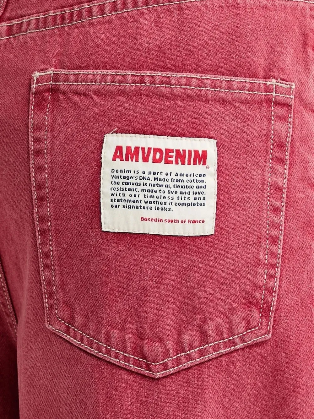 American Vintage wide-leg cotton jeans Rood