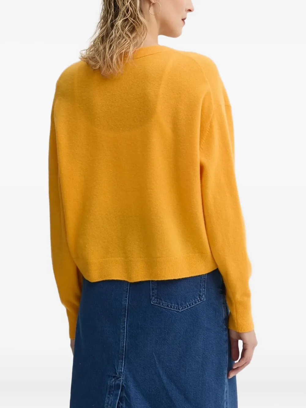 American Vintage V-neck wool-cashmere blend sweater Oranje