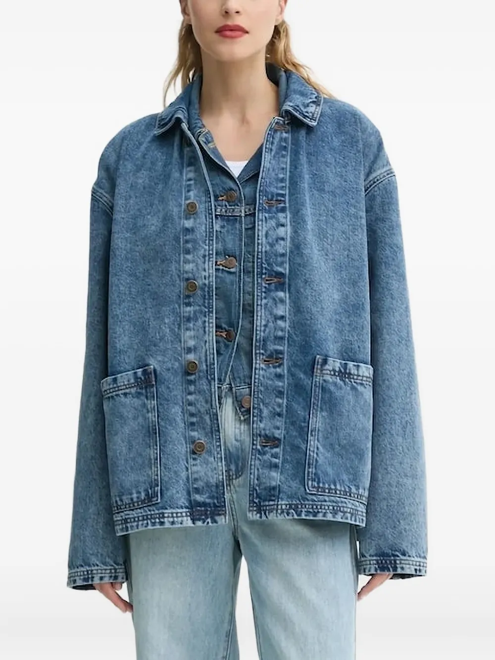 American Vintage Denim jack Blauw