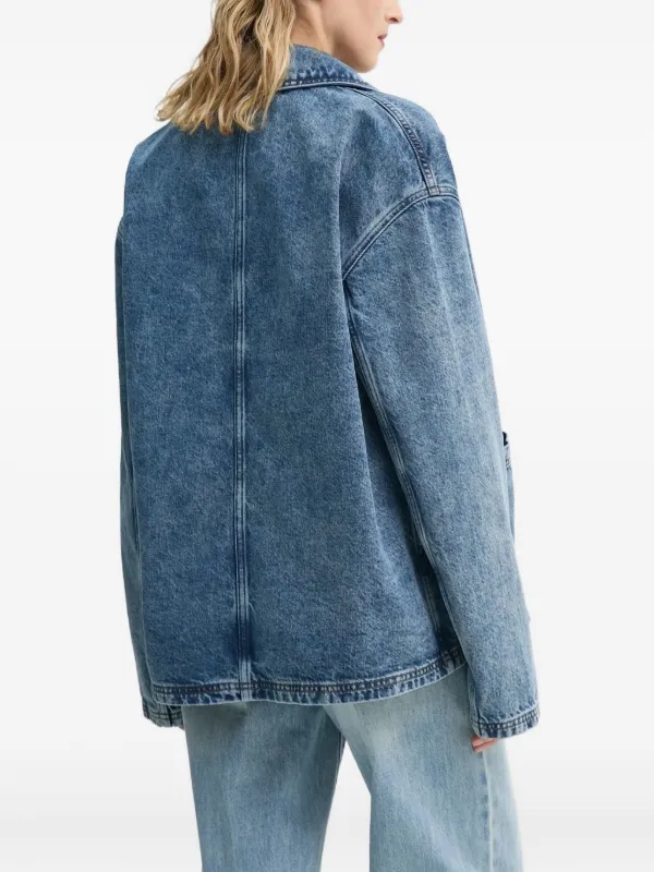 American Vintage Giacca Denim Con Tasche Applicate Blu FARFETCH IT
