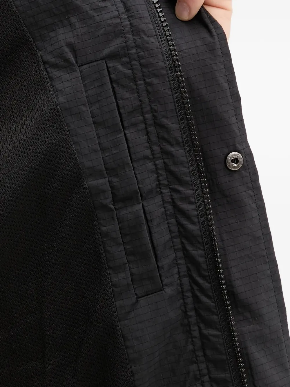 Karl Lagerfeld Jeans cargo-pocket hooded jacket Zwart