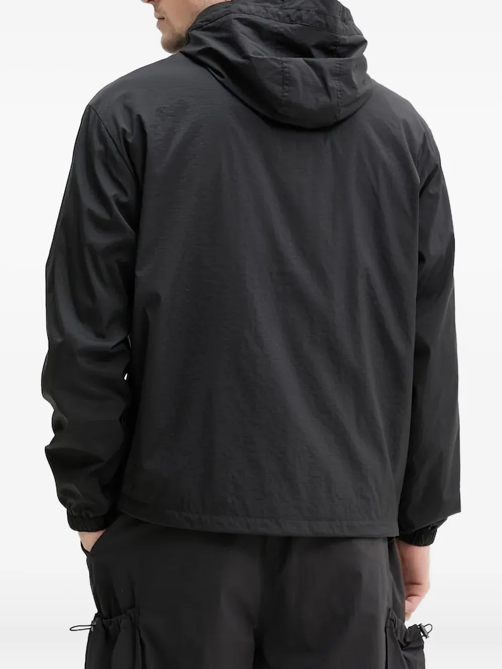 Karl Lagerfeld Jeans cargo-pocket hooded jacket Zwart