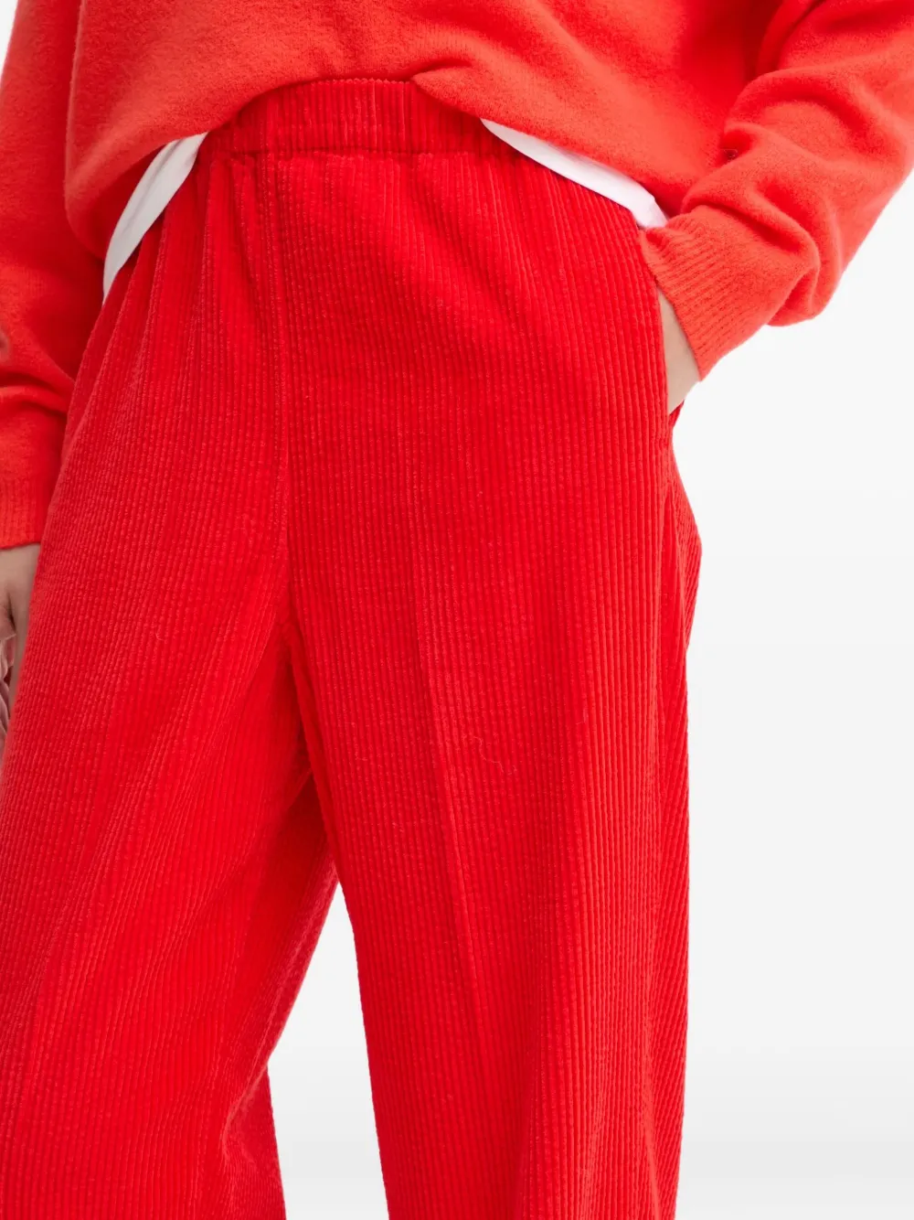 American Vintage Elastic-waistband Trousers In Red