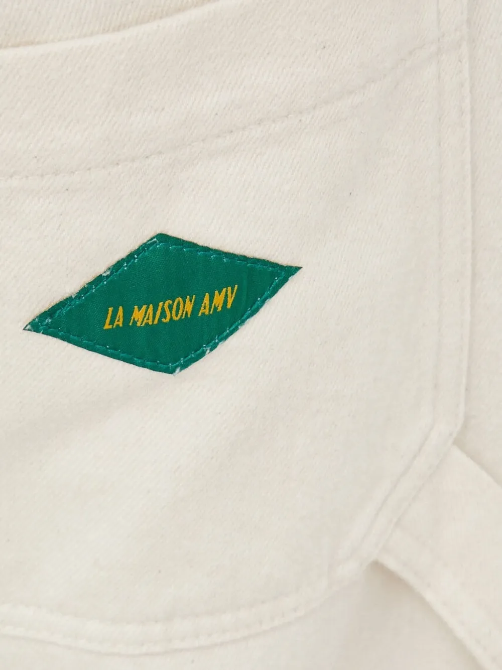 American Vintage Jeans met logopatch Wit