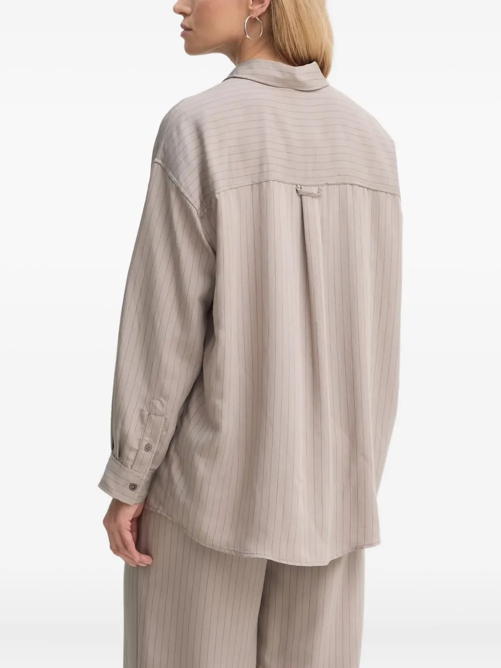 American Vintage pinstripe buttoned shirt - Beige