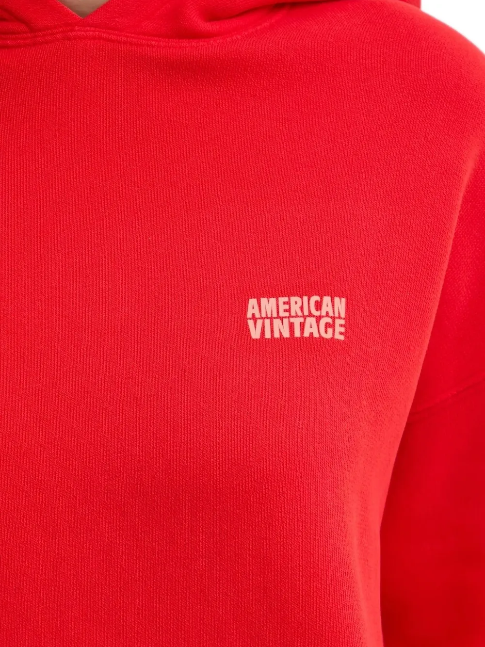 American Vintage Hoodie met logoprint Rood