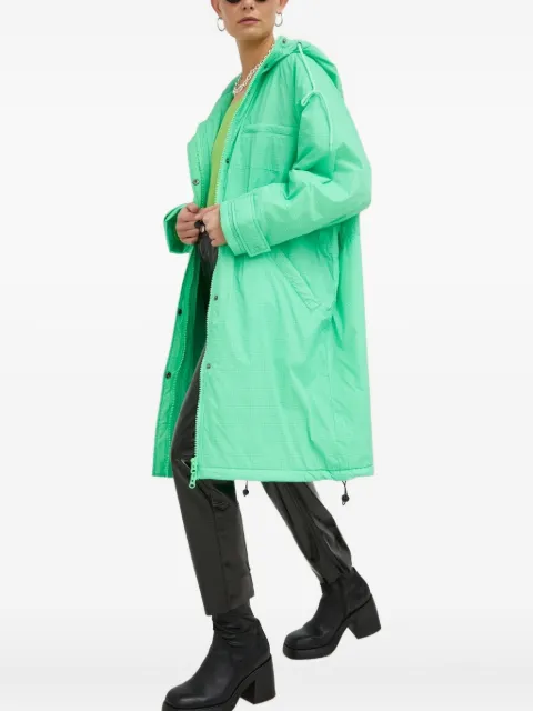 American Vintage grid-pattern hooded raincoat
