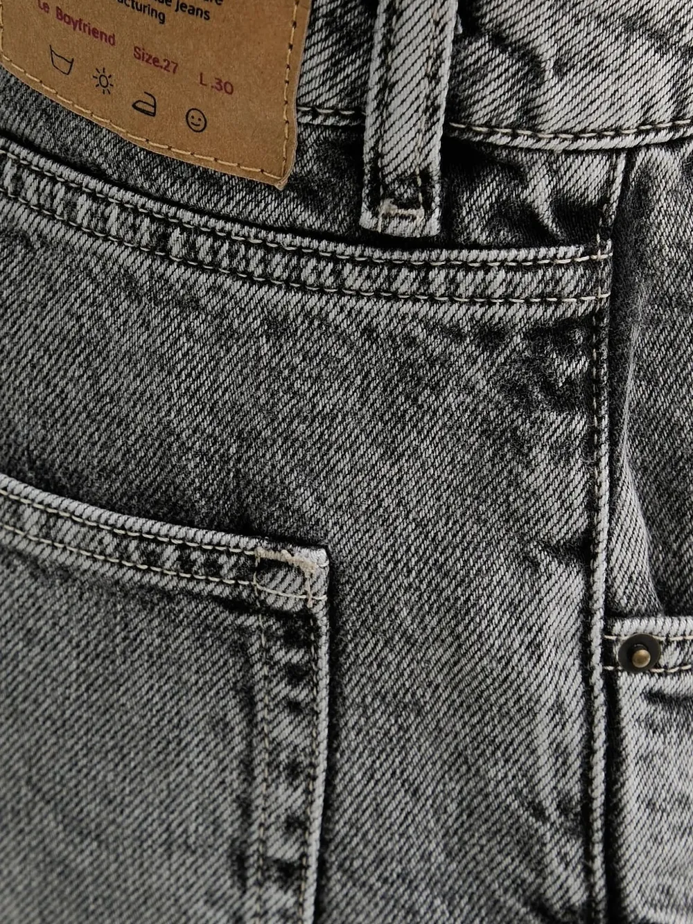 American Vintage Jeans met acid-wassing Grijs