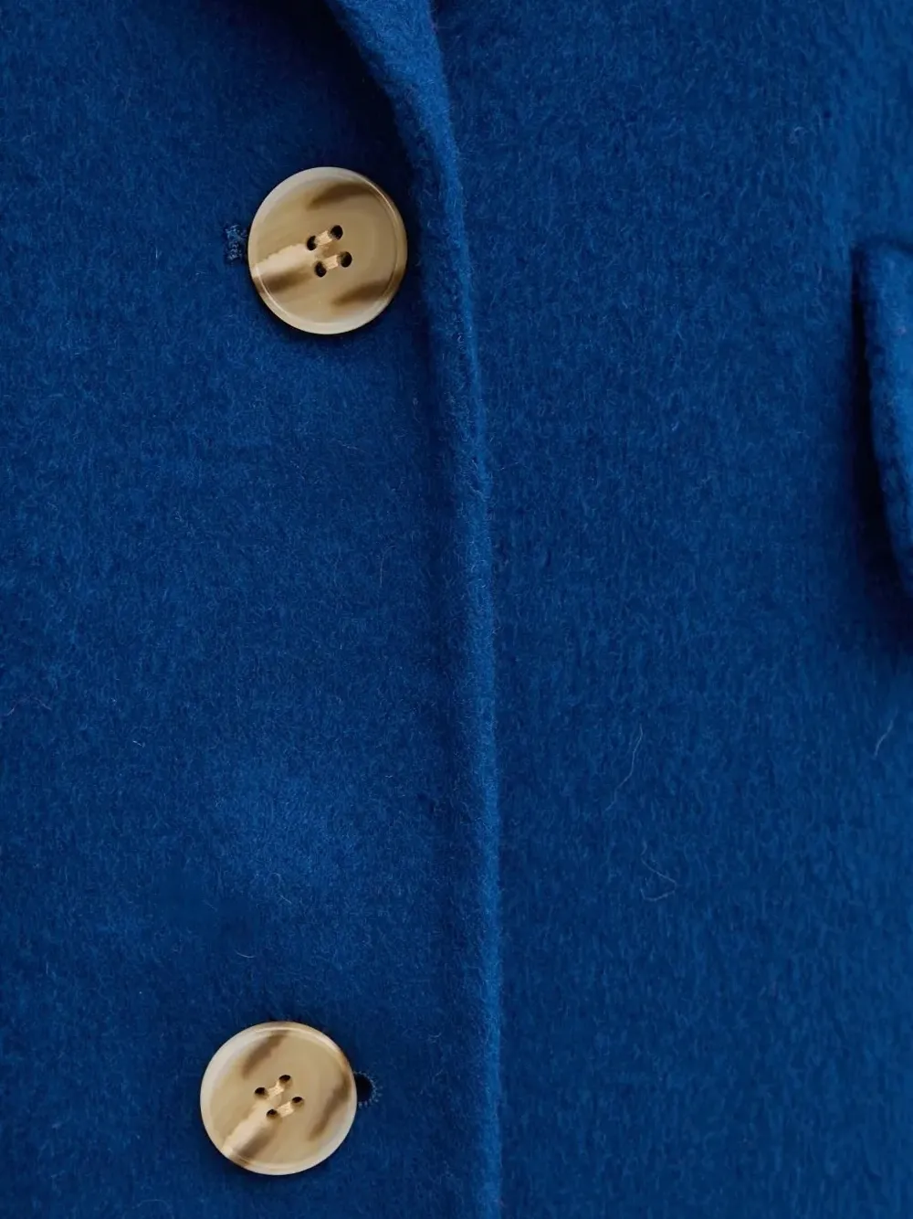 American Vintage Jas met knoopsluiting en opgestikte zak Blauw