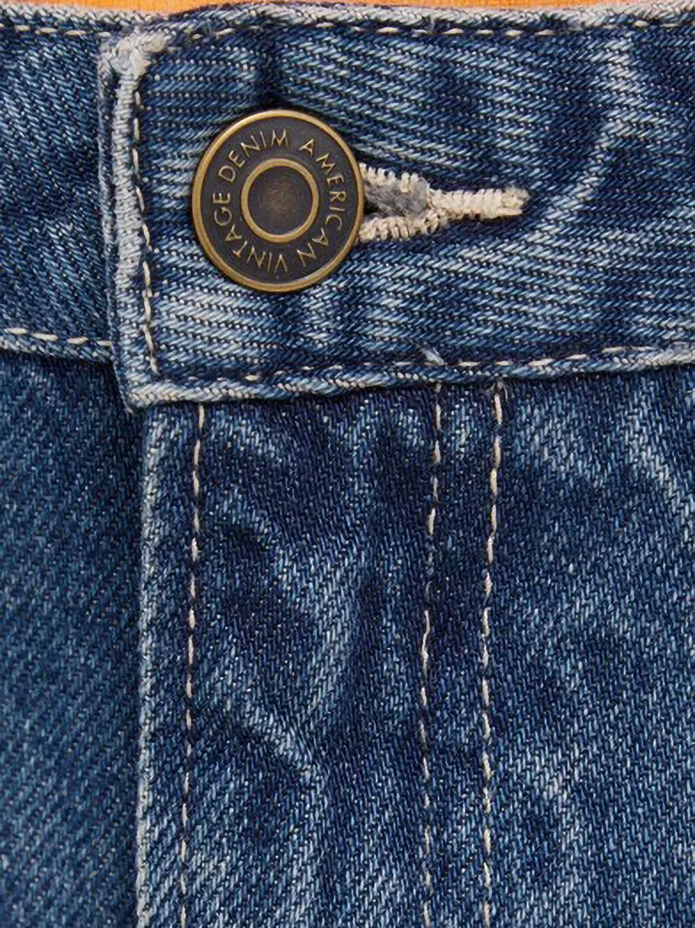 American Vintage Jeans met logopatch Blauw