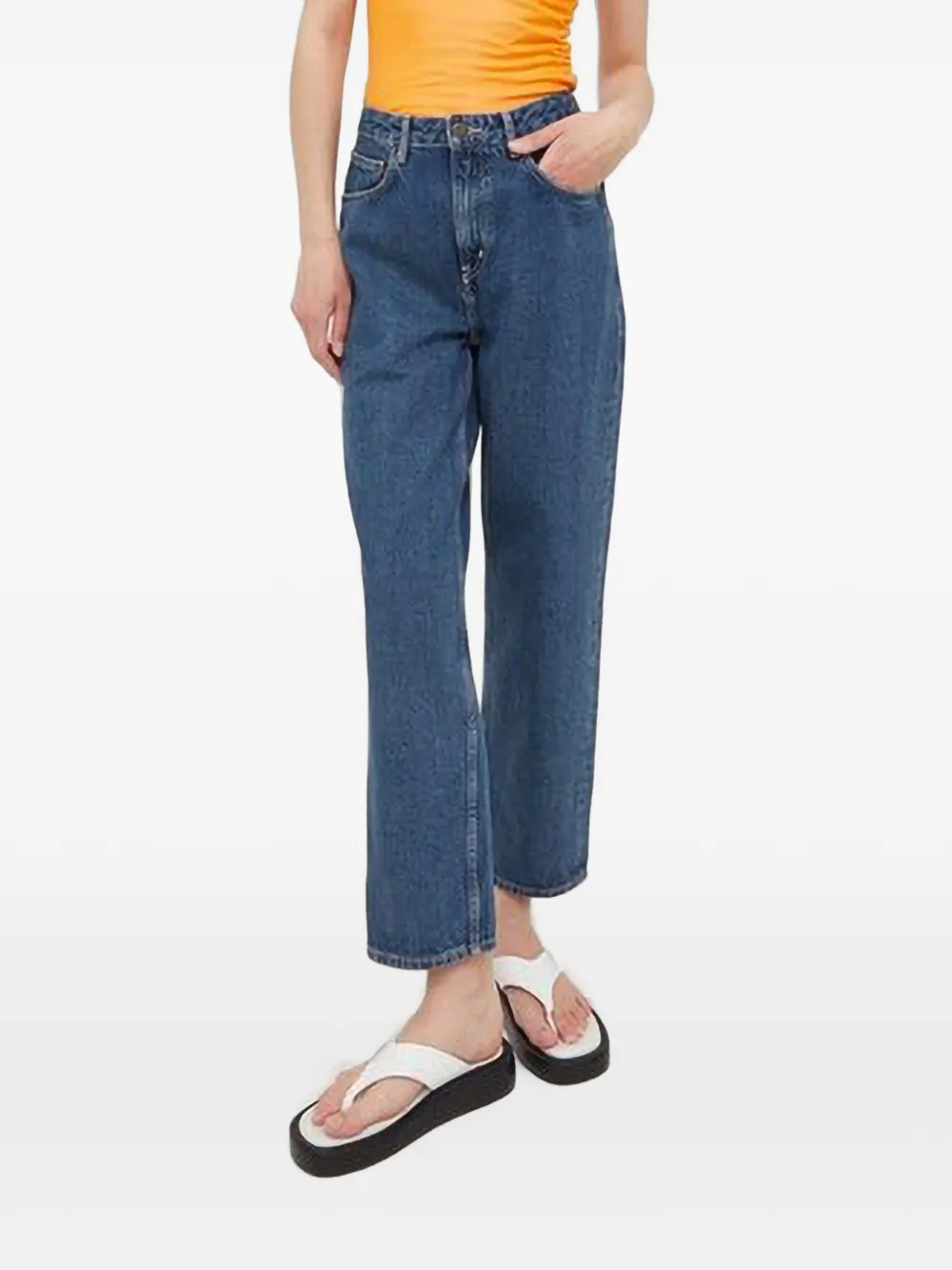 American Vintage logo-patch jeans