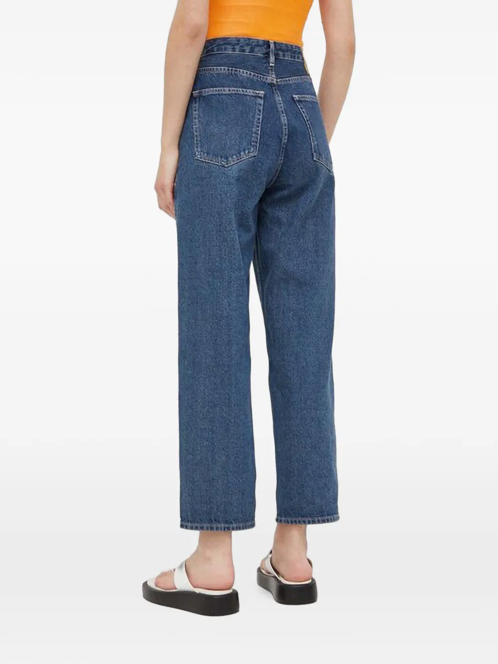 American Vintage Jeans met logopatch Blauw