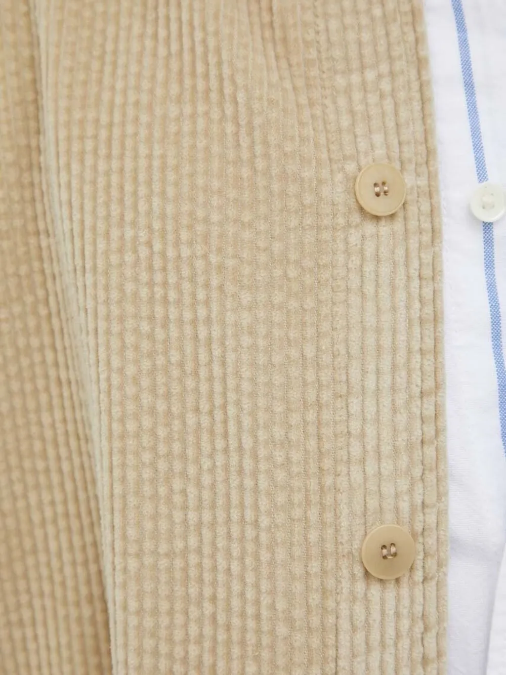 American Vintage Padow corduroy button-fastening shirt Beige