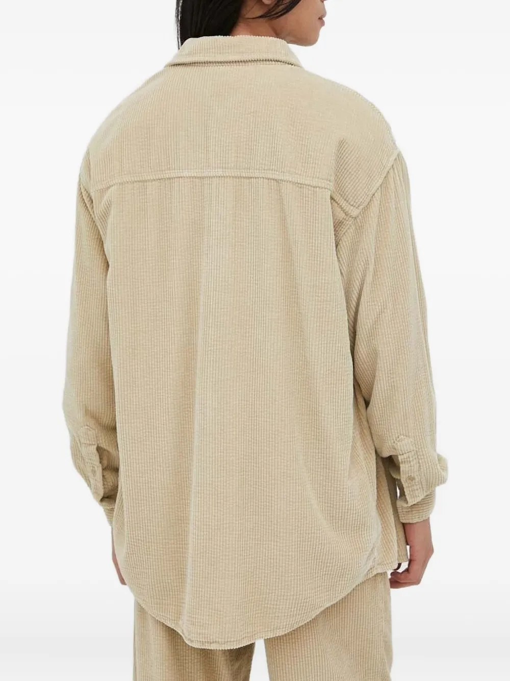 American Vintage Padow corduroy button-fastening shirt Beige