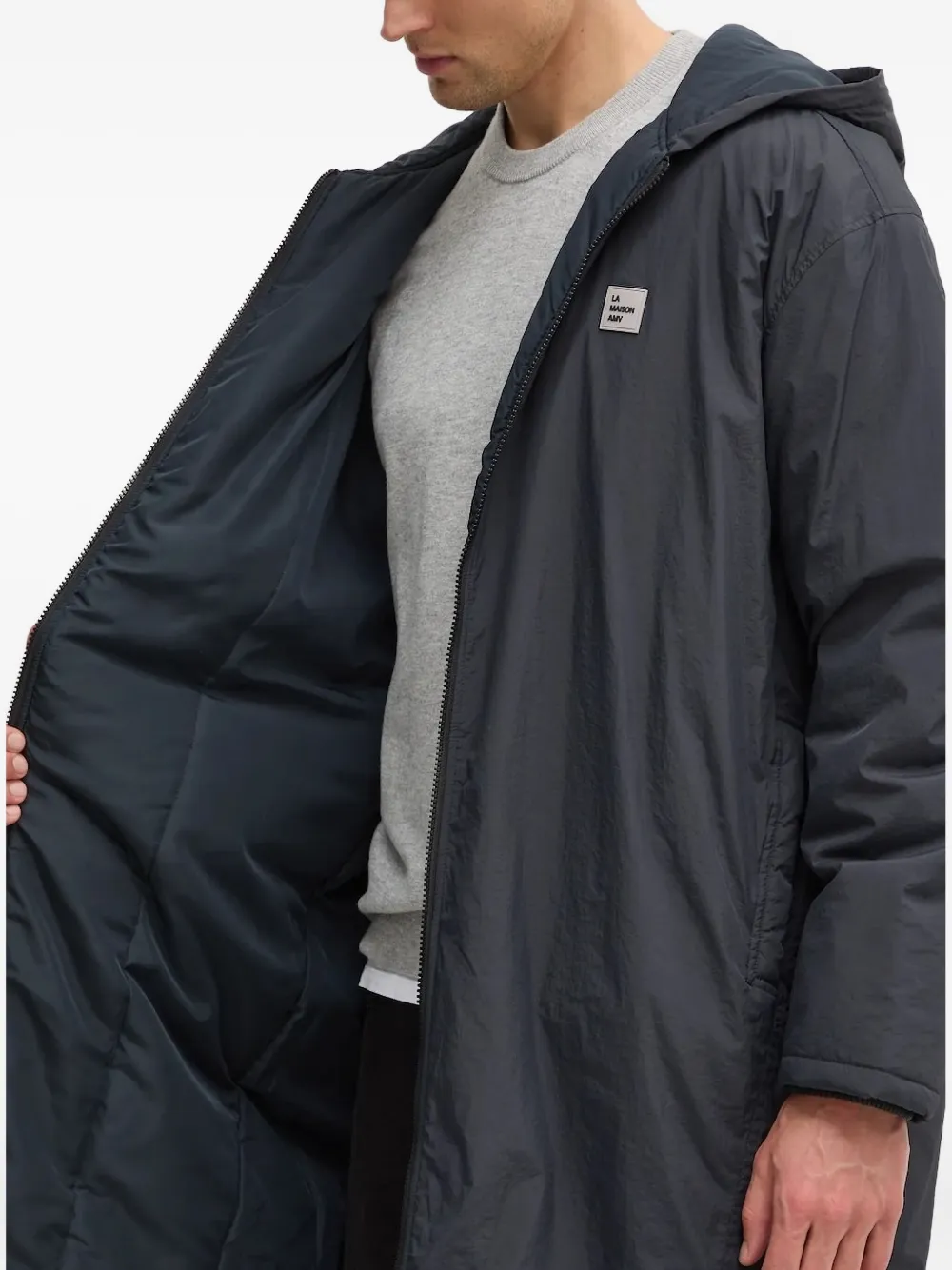 American Vintage Zotcity hooded parka CARBONE