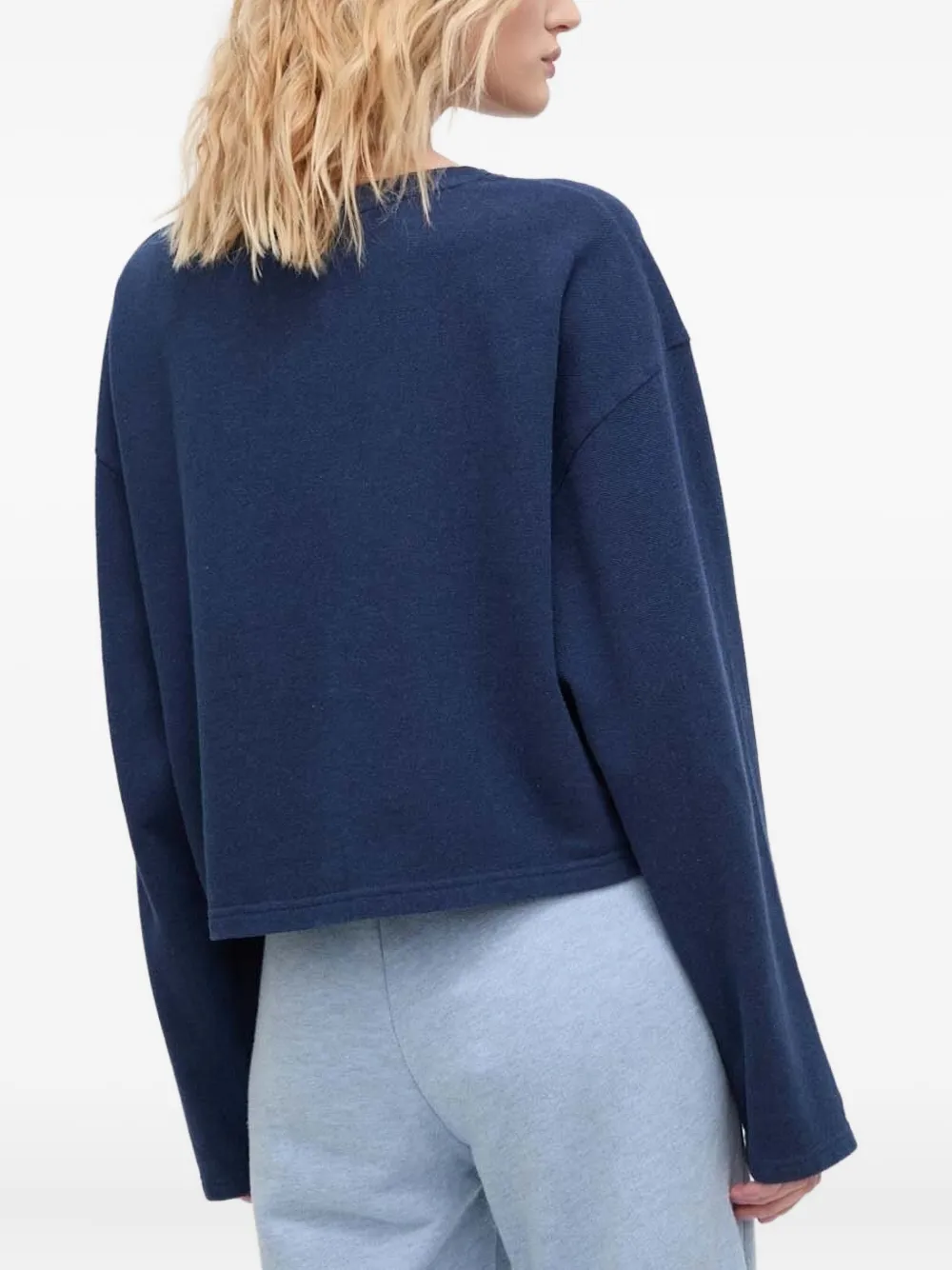American Vintage Top met logodetail Blauw