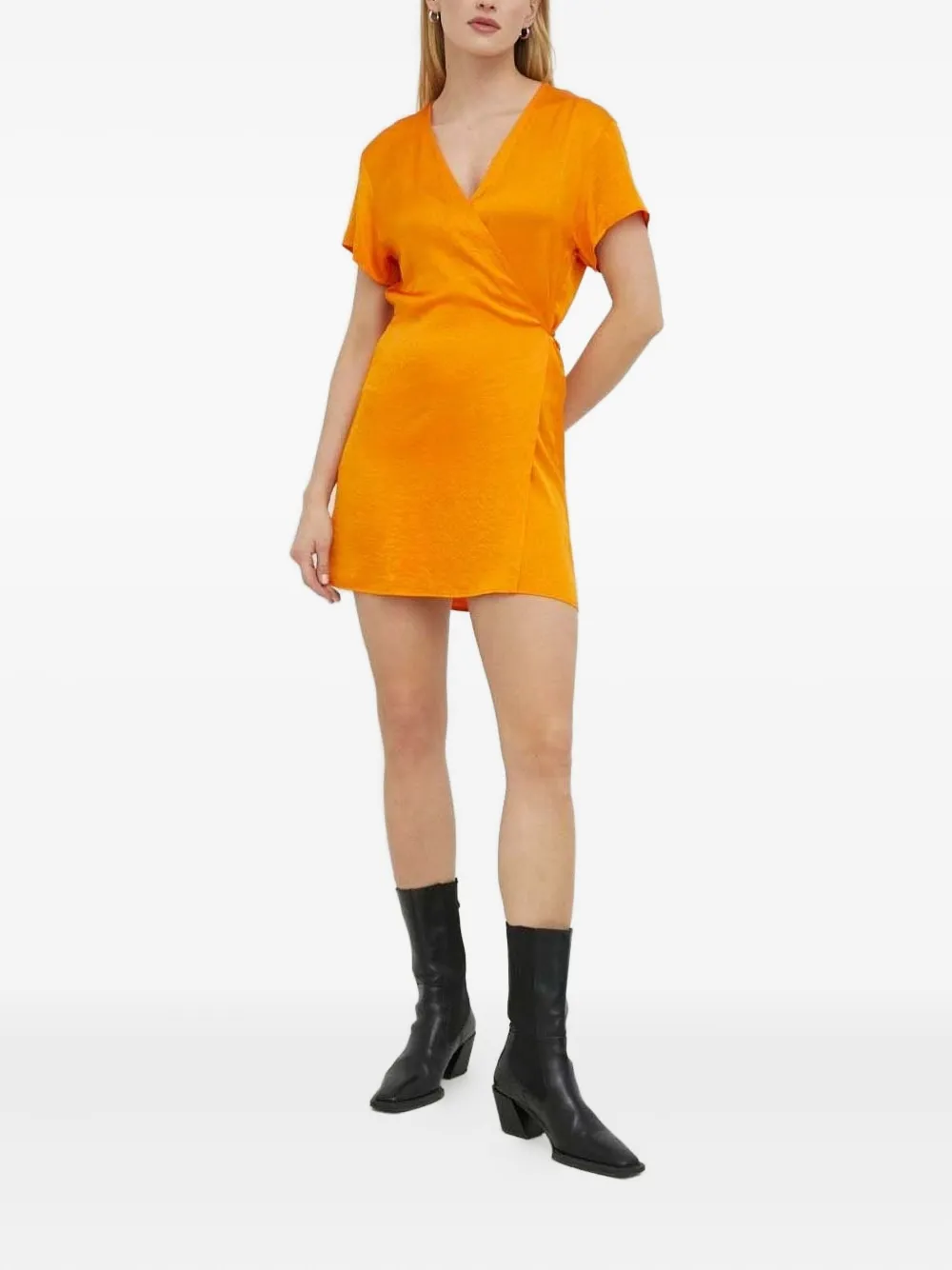 American Vintage Widland mini-jurk met gewikkelde voorkant Oranje