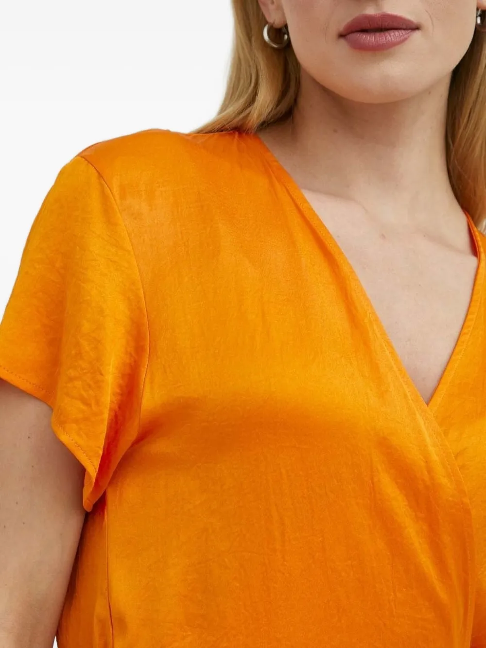 American Vintage Widland mini-jurk met gewikkelde voorkant Oranje
