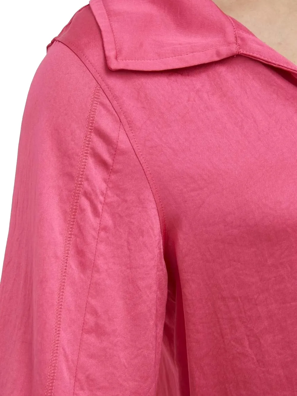 American Vintage Cropped blouse met platte kraag Roze