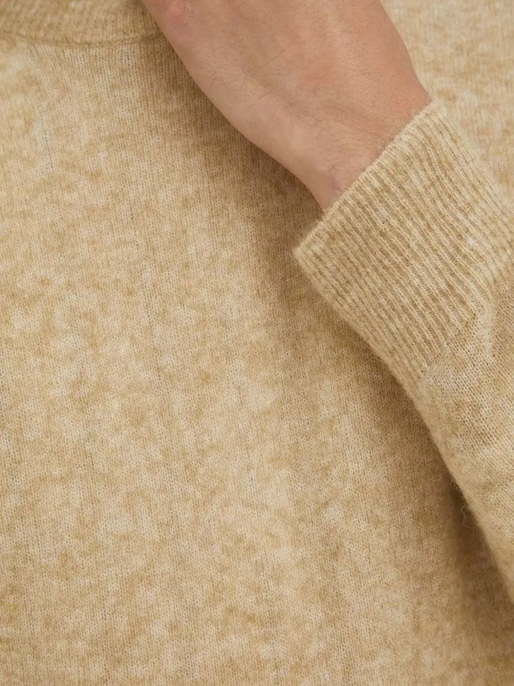 American Vintage Razpark brushed crew neck jumper - Beige