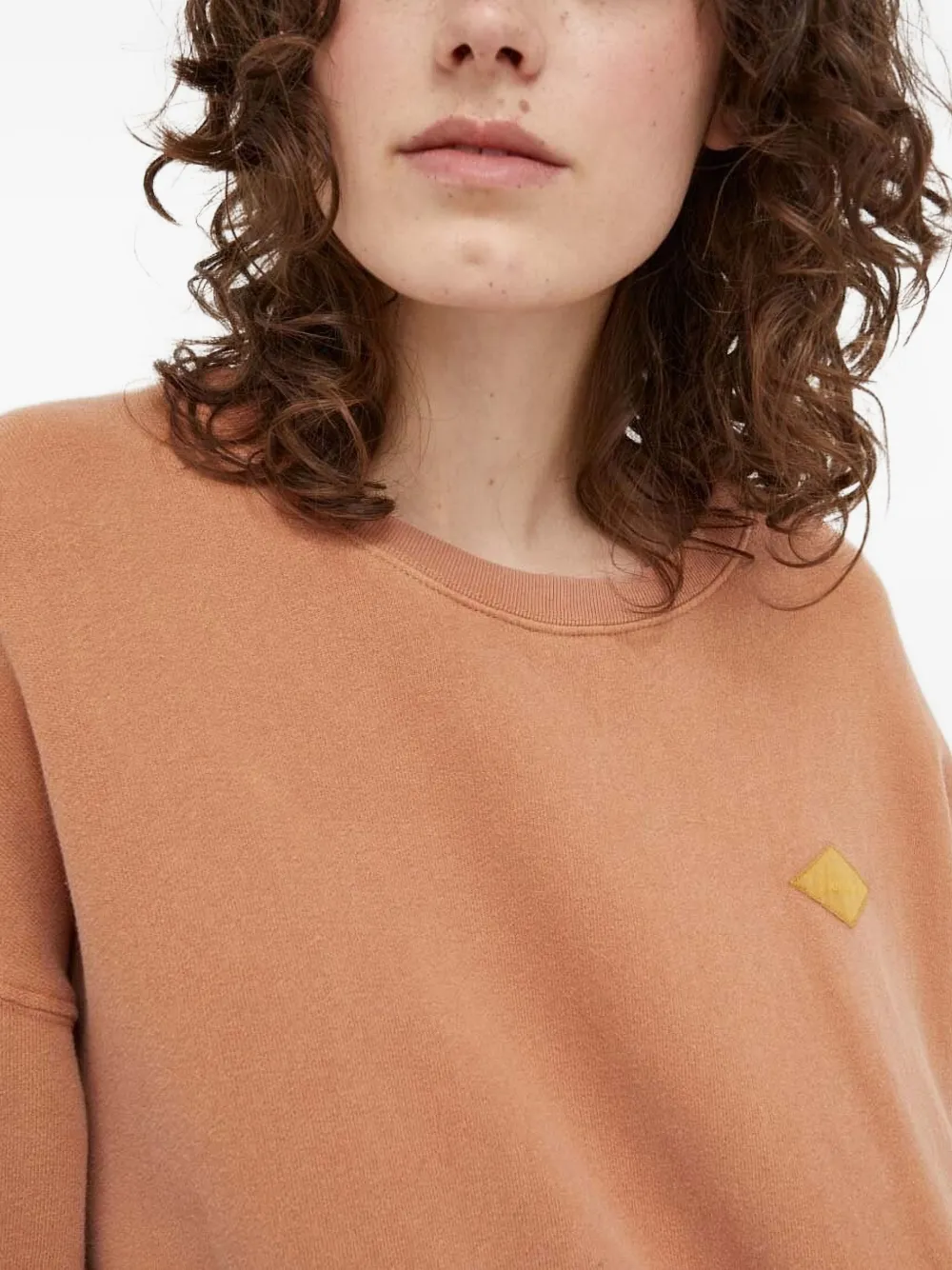 American Vintage Sweater met patch Oranje