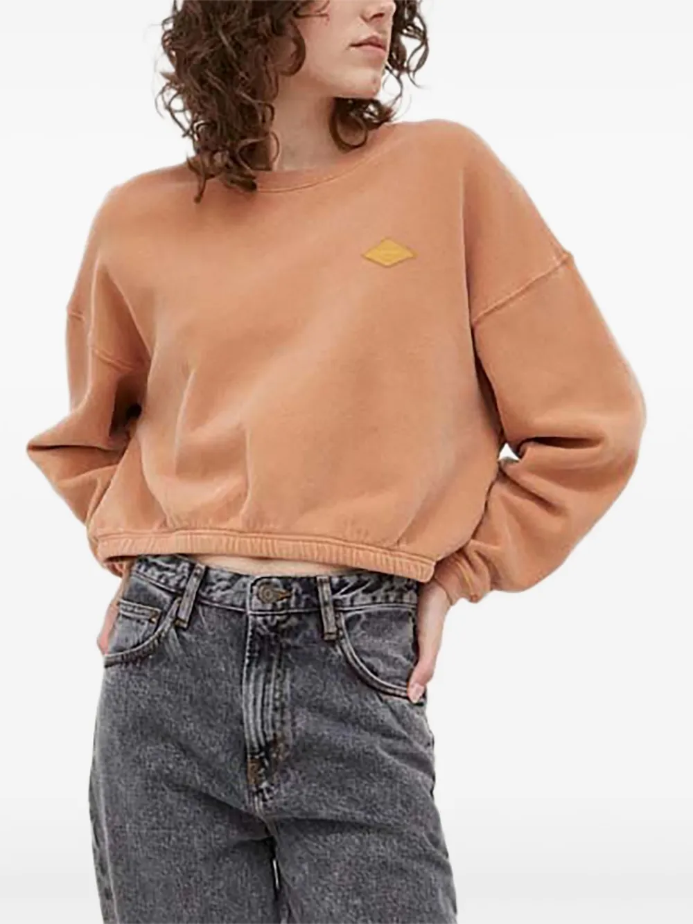 American Vintage Sweater met patch Oranje