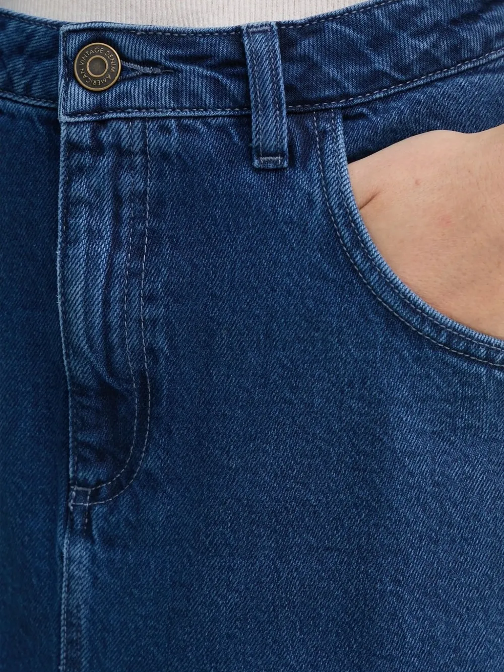 American Vintage Midi-spijkerrok Blauw