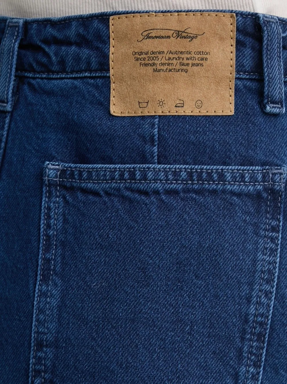 American Vintage Midi-spijkerrok Blauw