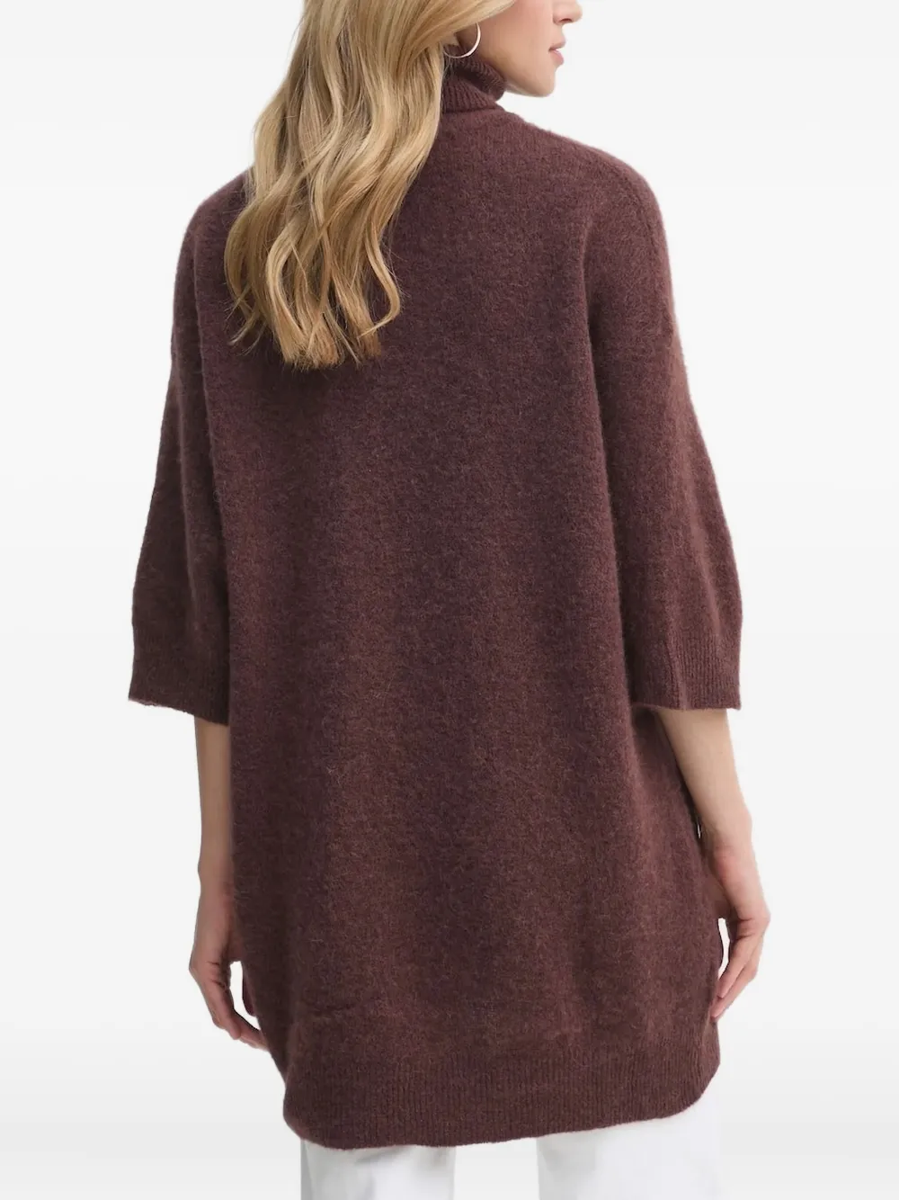 American Vintage Turtleneck Half-sleeve Sweater In Brown