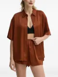 American Vintage short-sleeve button-up shirt - Brown
