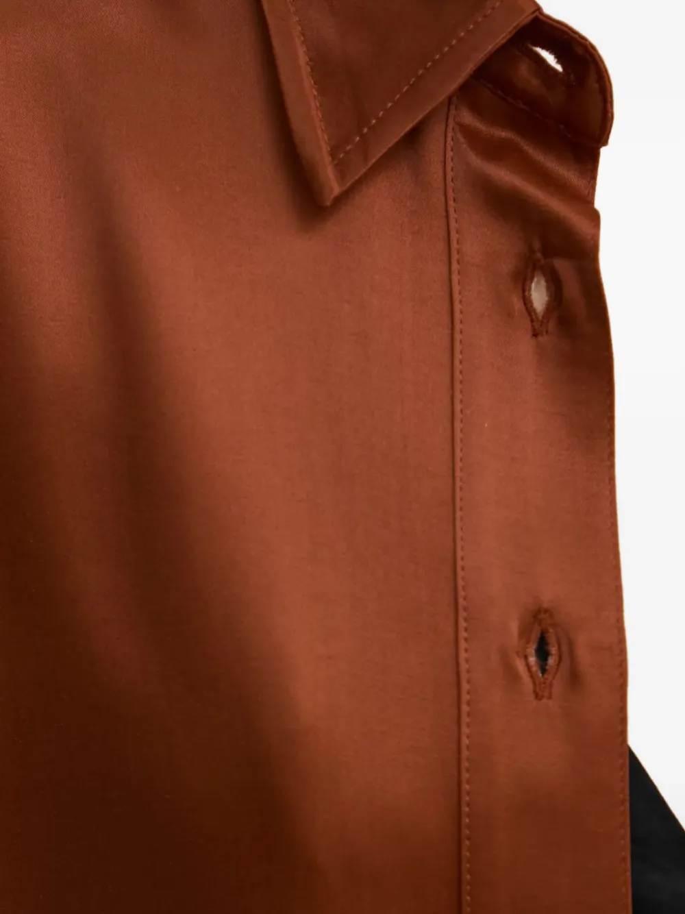 American Vintage blouse met korte mouwen Bruin