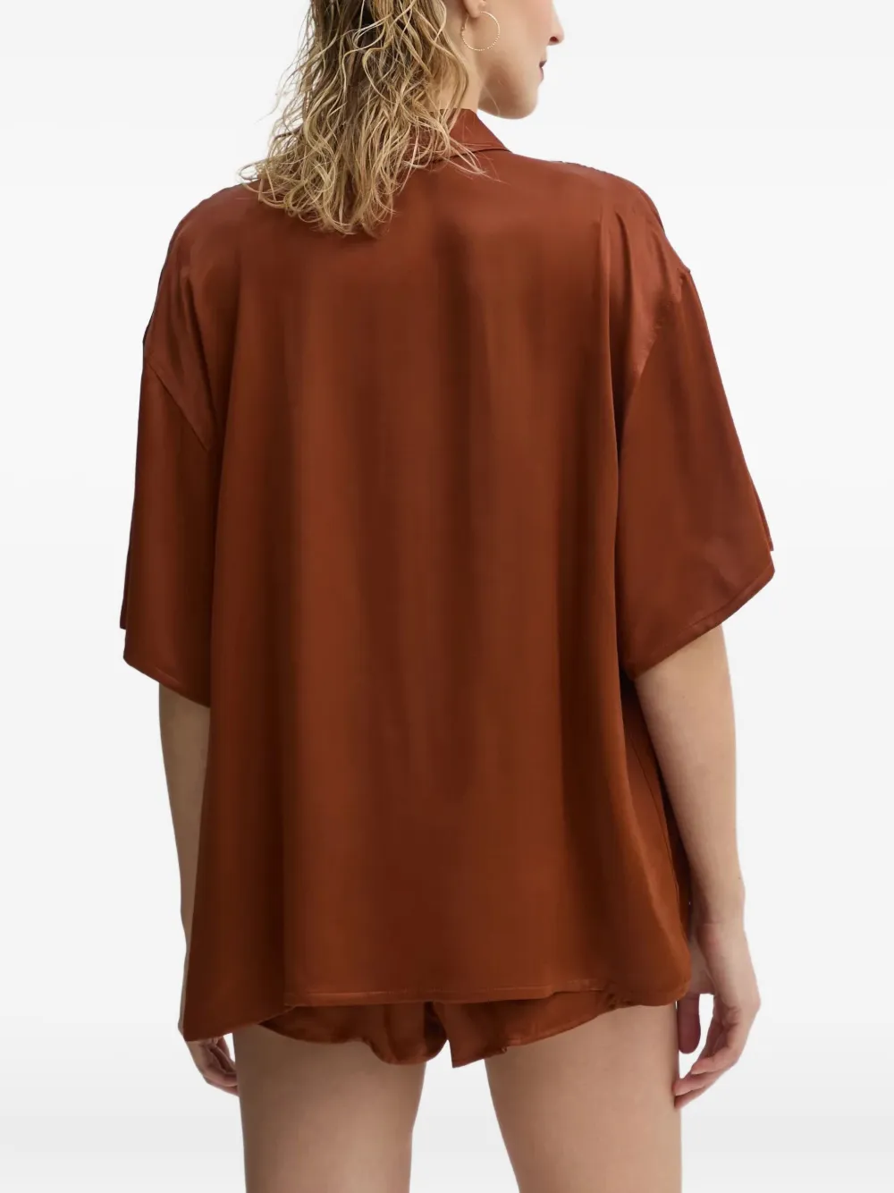 American Vintage blouse met korte mouwen Bruin