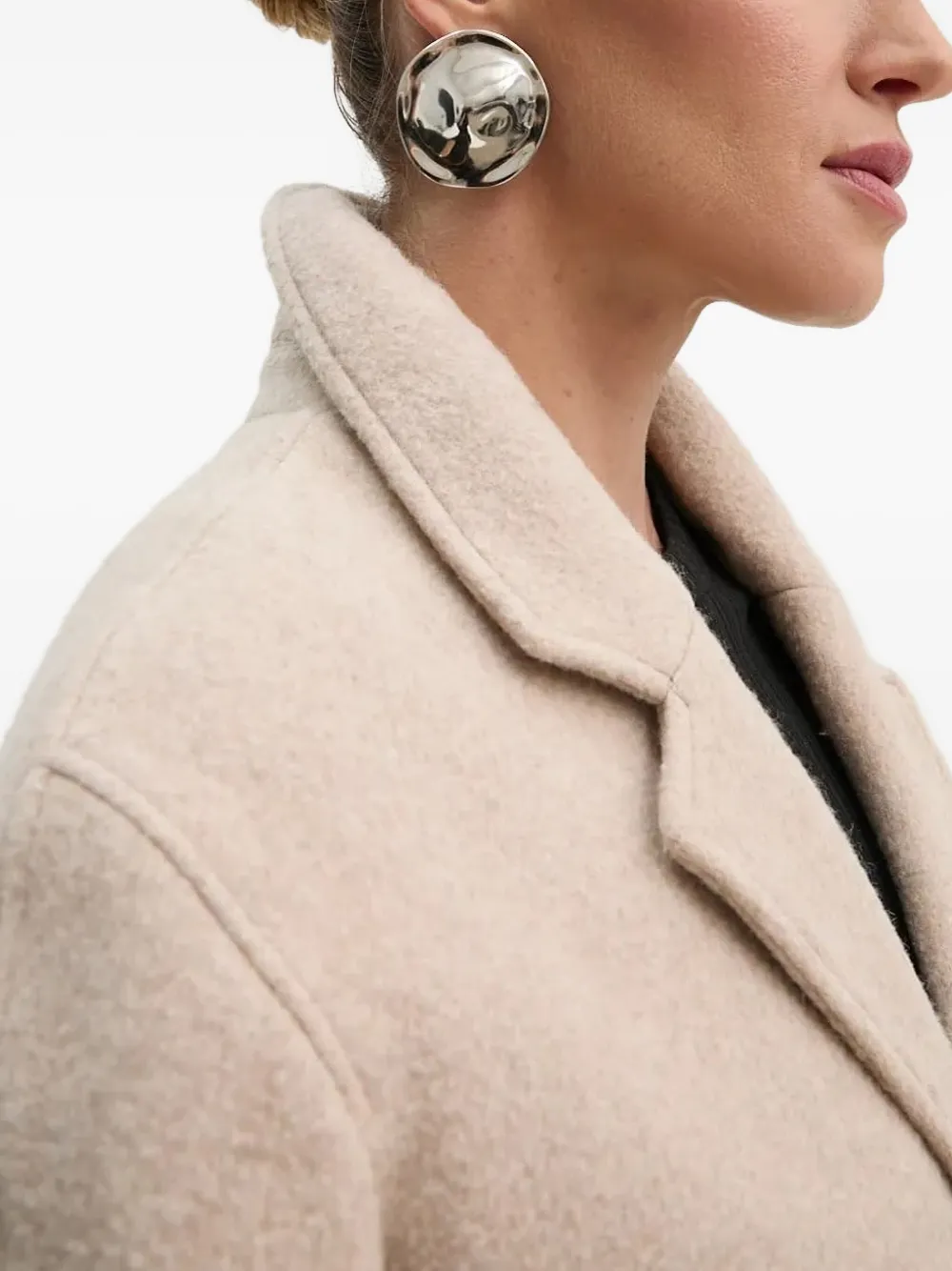 American Vintage belted single-breasted coat Beige