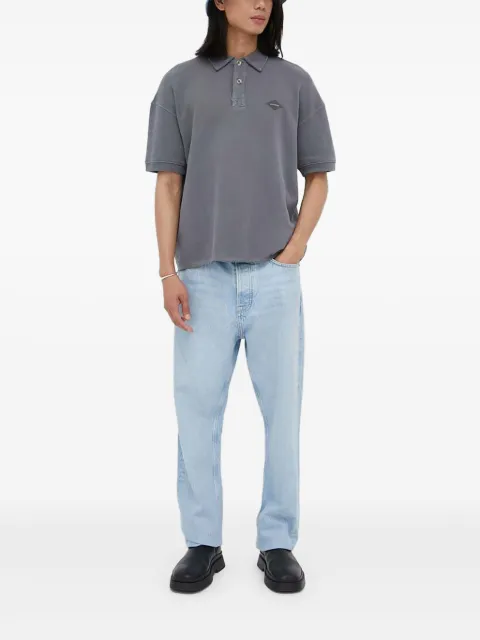 American Vintage short-sleeve logo-plaque polo shirt