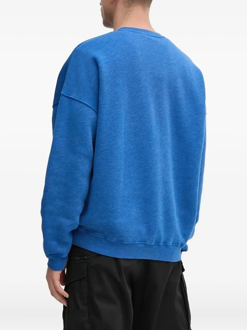 American Vintage logo-print crew-neck sweatshirt - Blauw
