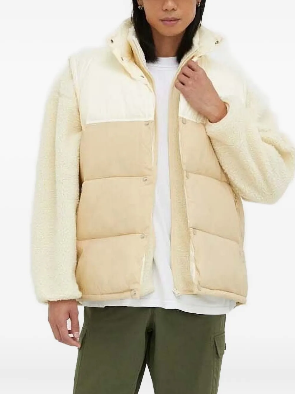 American Vintage Zotcity two-tone puffer gilet Beige