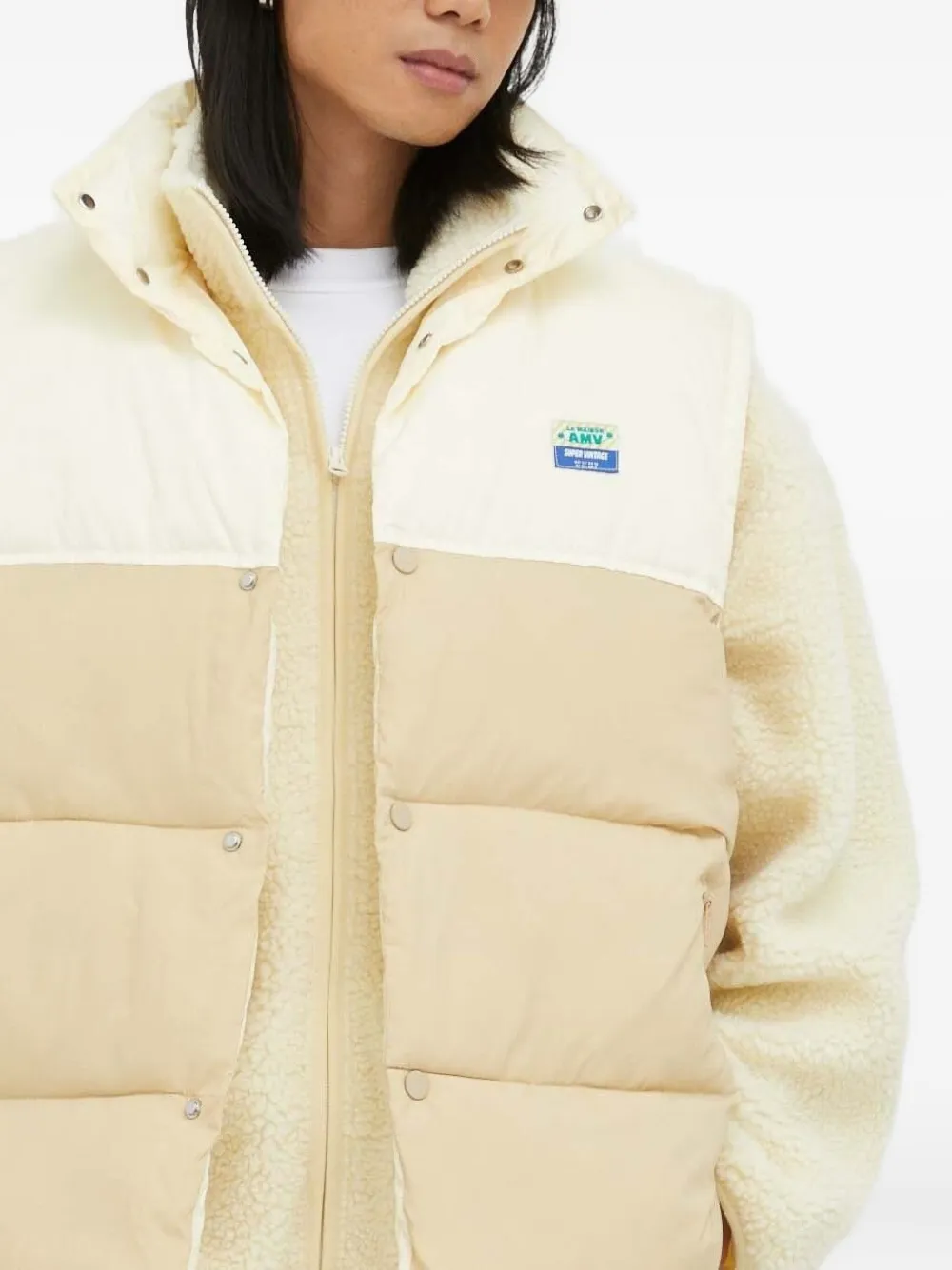 American Vintage Zotcity tweekleurige bodywarmer Beige
