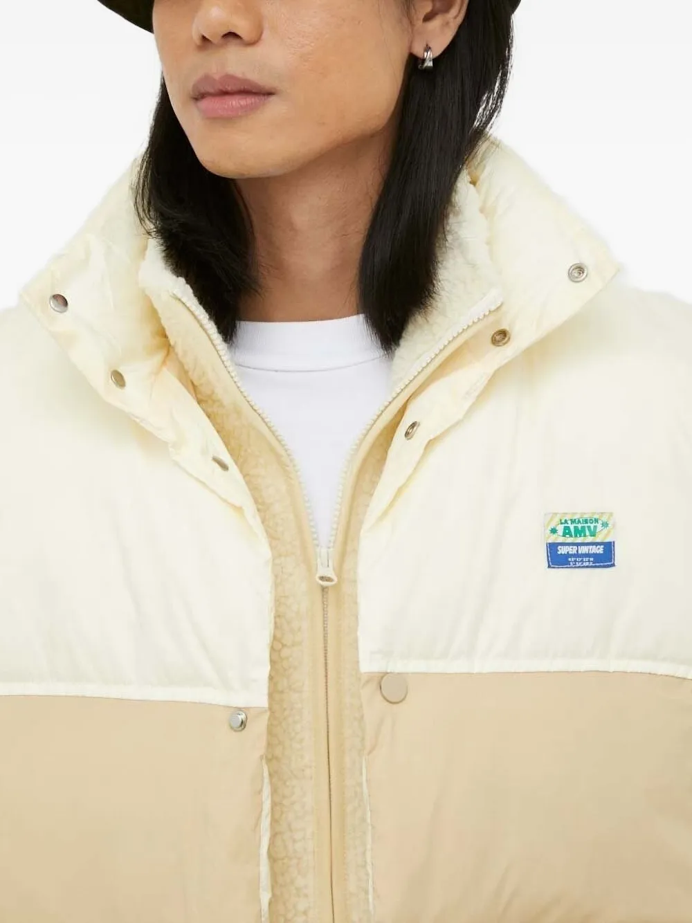 American Vintage Zotcity tweekleurige bodywarmer Beige