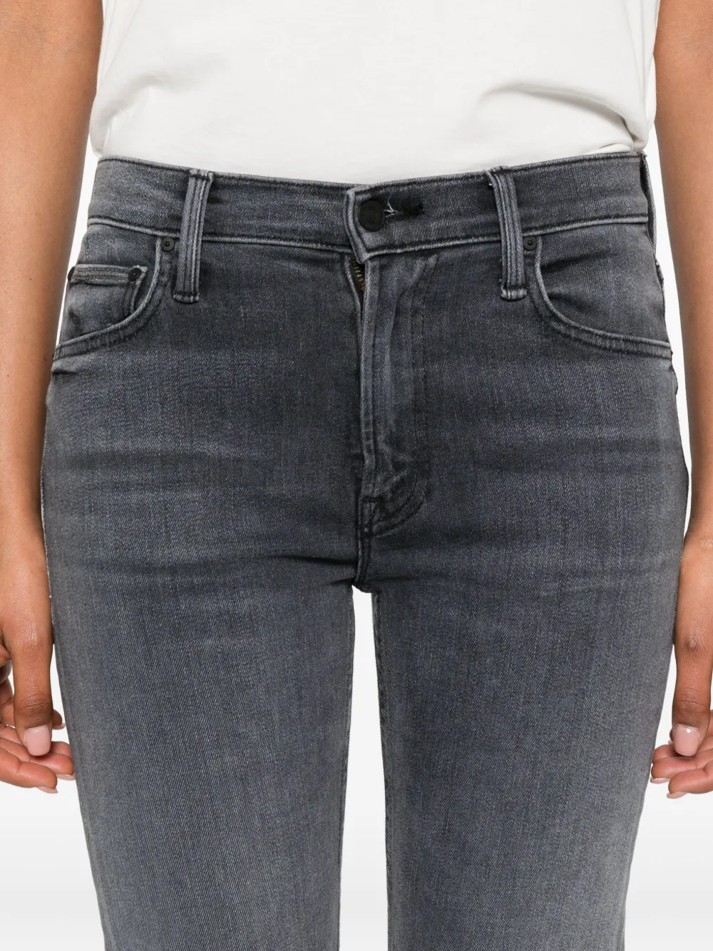 MOTHER The Mid Rise Rider Skimp jeans Grijs