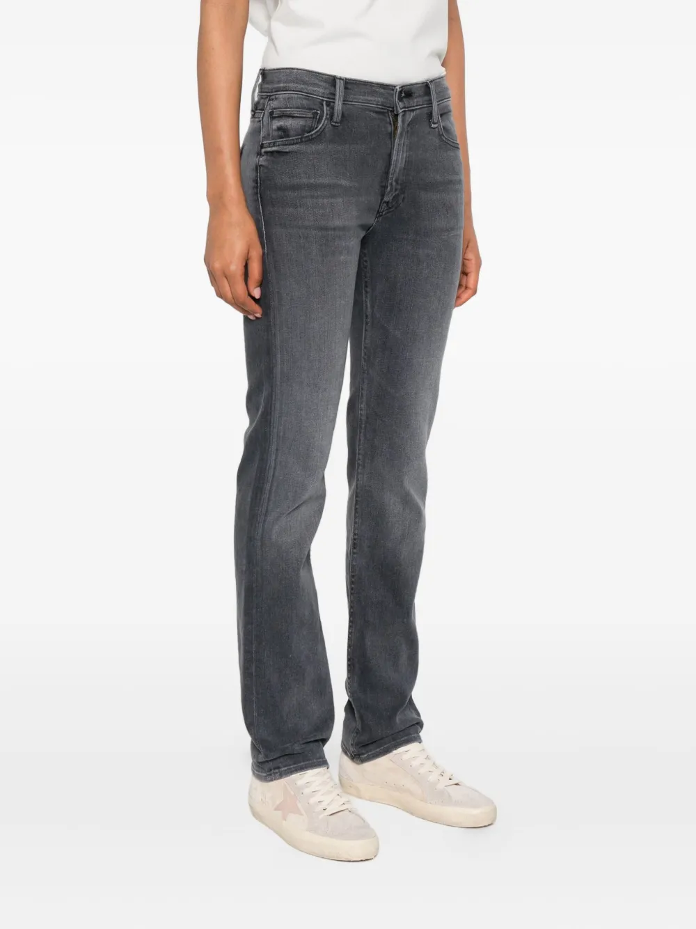 MOTHER The Mid Rise Rider Skimp jeans Grijs