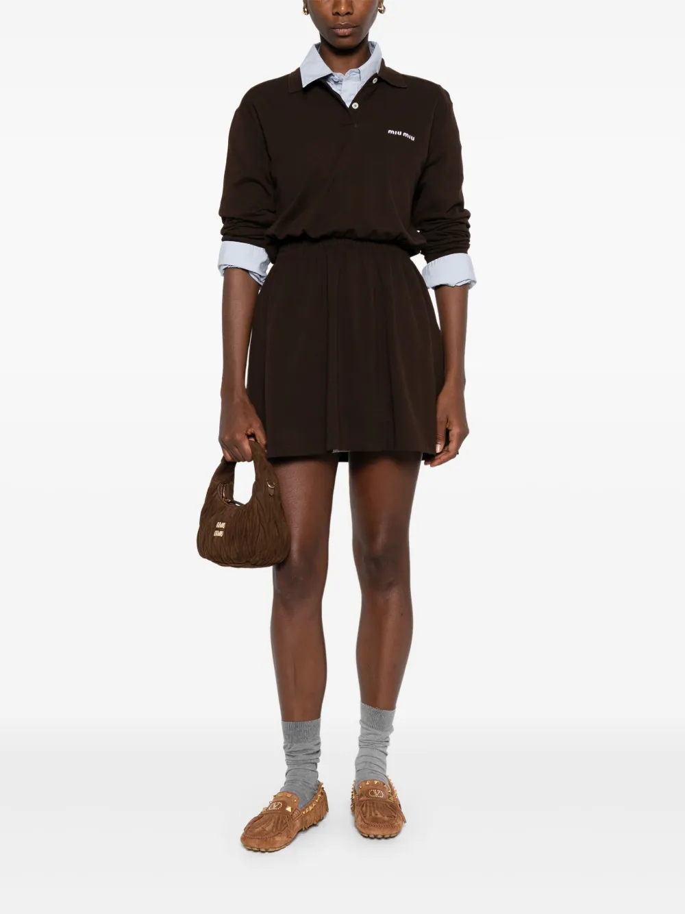 Miu Miu vestido de algodón con logo estampado | Vestidos de día | Image 2