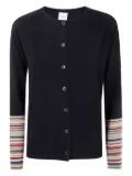 Paul Smith striped-cuff cardigan - Black