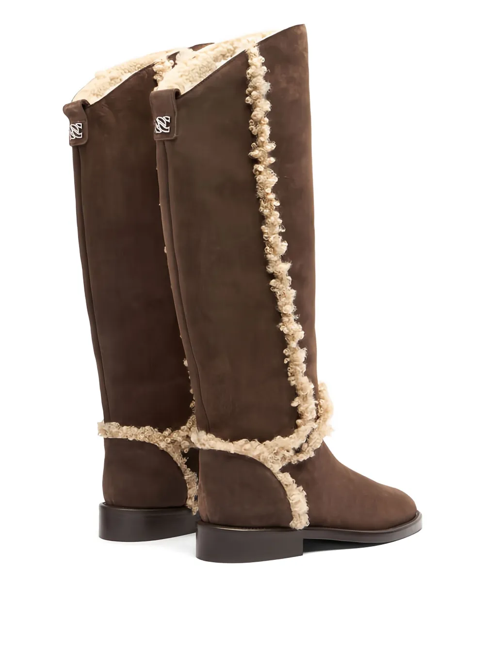 Casadei Riderama laarzen met afwerking van bont Bruin