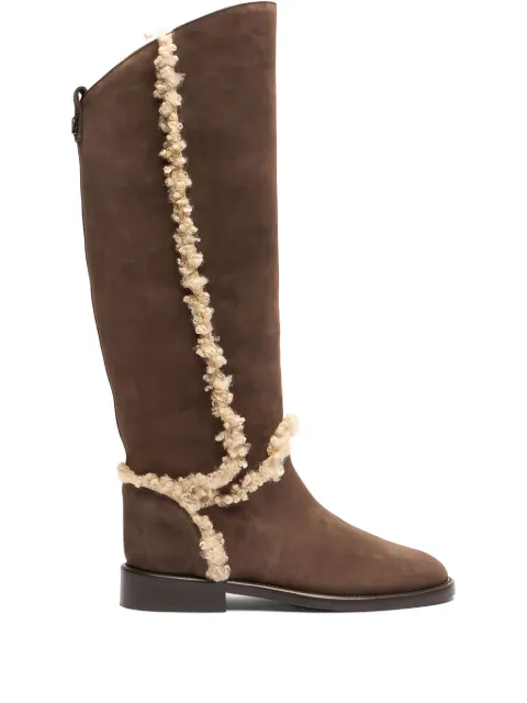 Casadei Riderama fur-trim boots