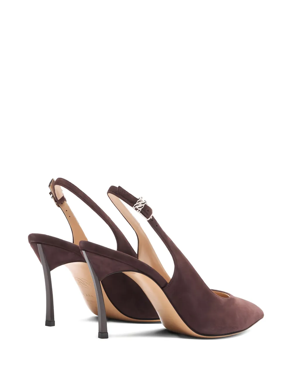 Casadei 80mm slingback pointed-toe pumps Brown