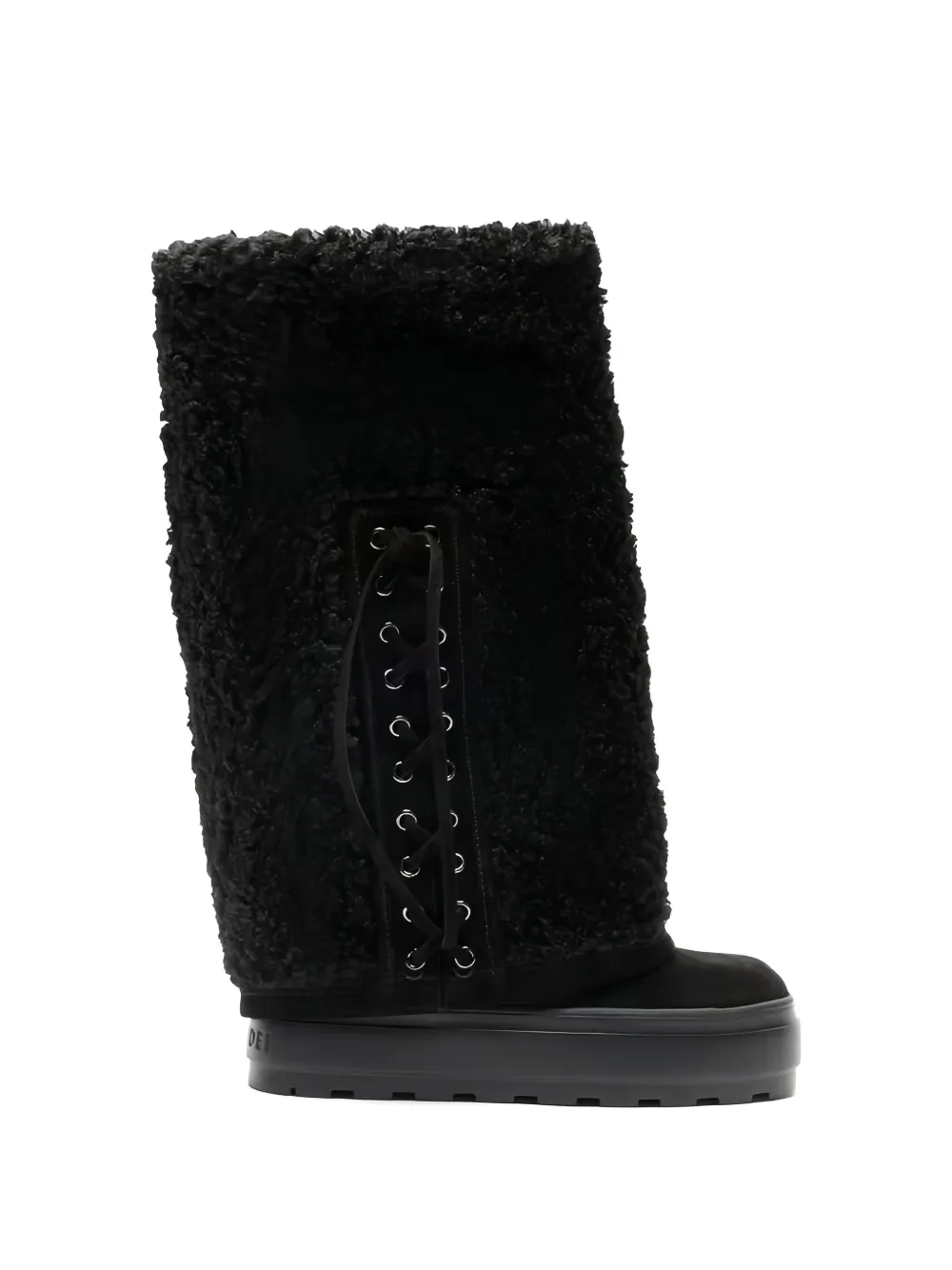 Casadei Lace-up Platform Boots In Black