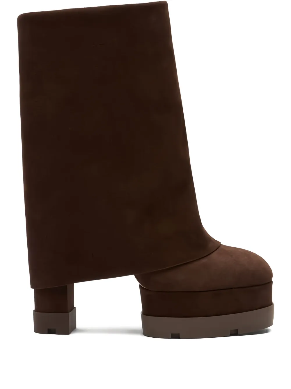 Casadei fold-over platform boots Brown