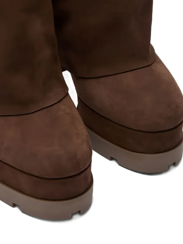 Casadei fold-over Platform Boots Brown FARFETCH PH