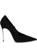 Casadei scalloped-edge pointed-toe pumps - Black